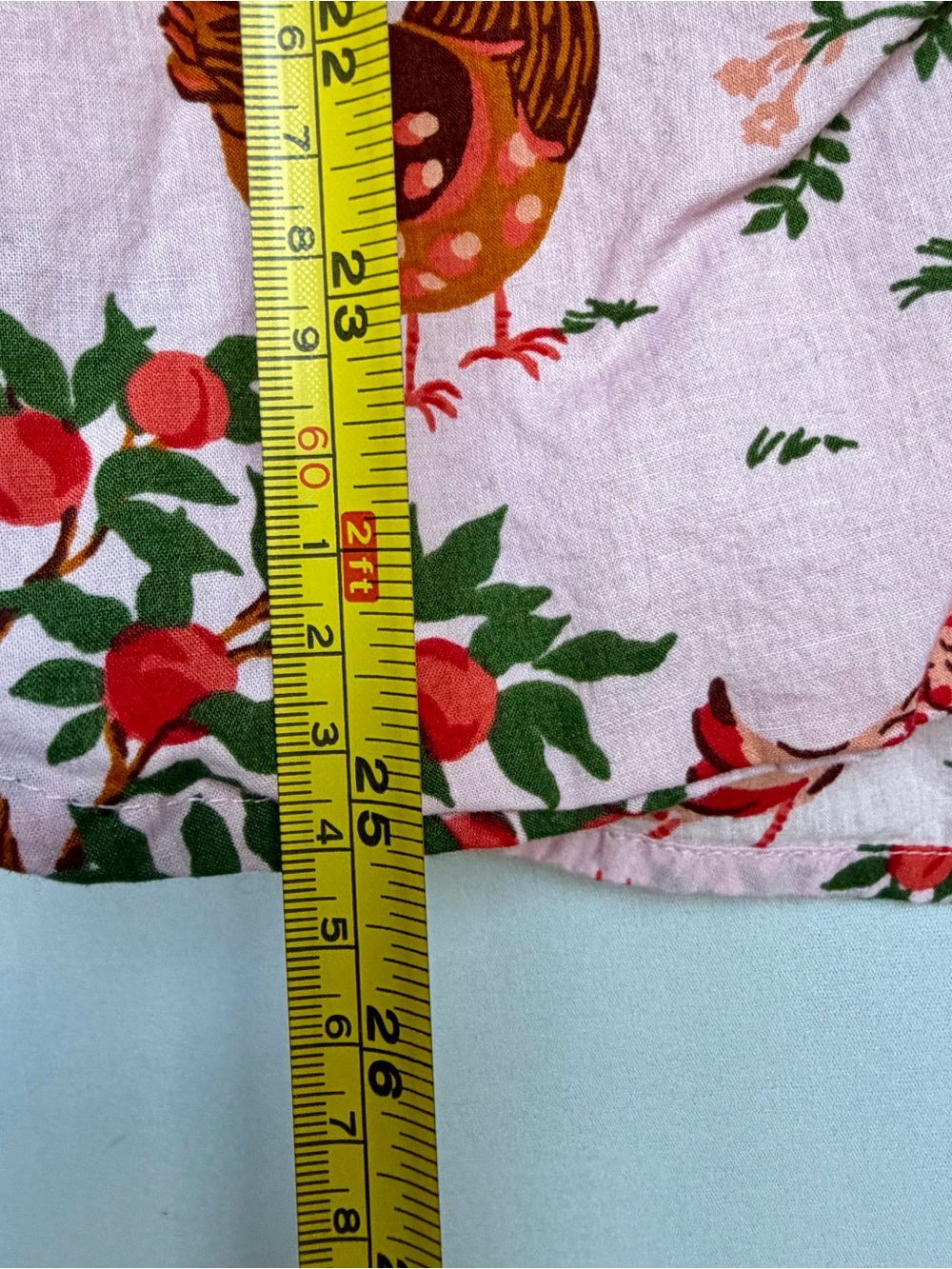 Printfresh Hen House Chicken Orchard Pajama Top Sz M Pink Organic Cotton Cottage - Picture 7 of 16